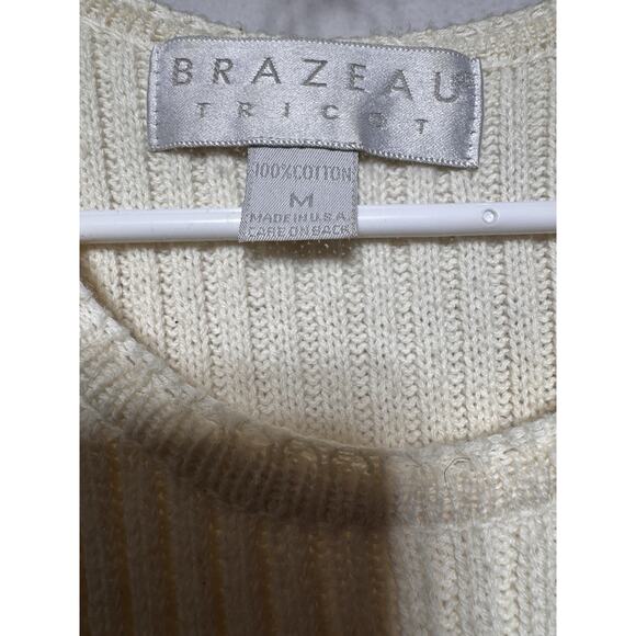 BRAZEAU TRICOT Designer Women's Sz. M Tank Bodycon Sleeveless Knit Pockets Dress - Picture 4 of 4